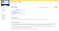Desktop Screenshot of eresearch.wiki.otago.ac.nz