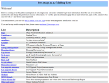 Tablet Screenshot of lists.otago.ac.nz