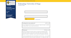 Desktop Screenshot of podcasts.otago.ac.nz